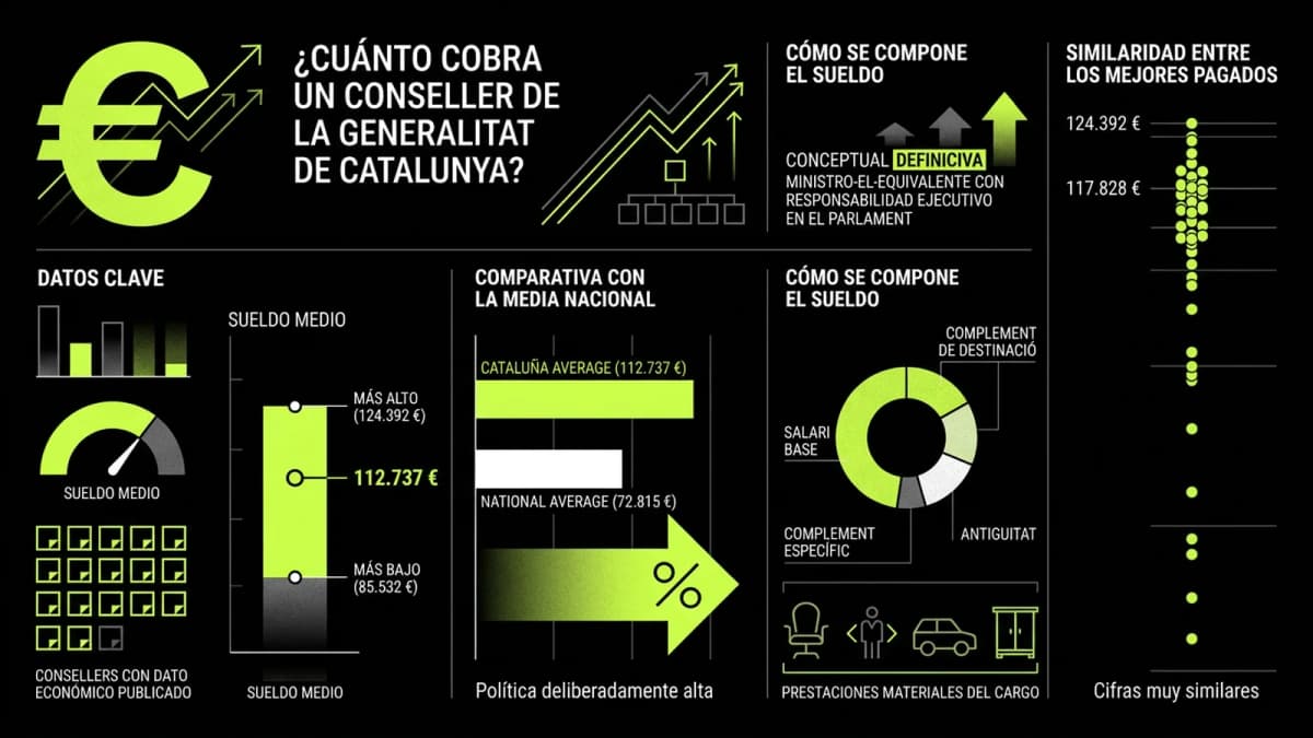 Infografía resumen del artículo: ¿Cuánto cobra un conseller de la Generalitat de Catalunya?