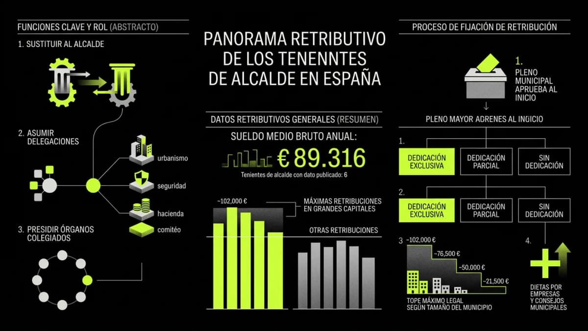 Infografía resumen del artículo: ¿Cuánto cobra un teniente de alcalde?