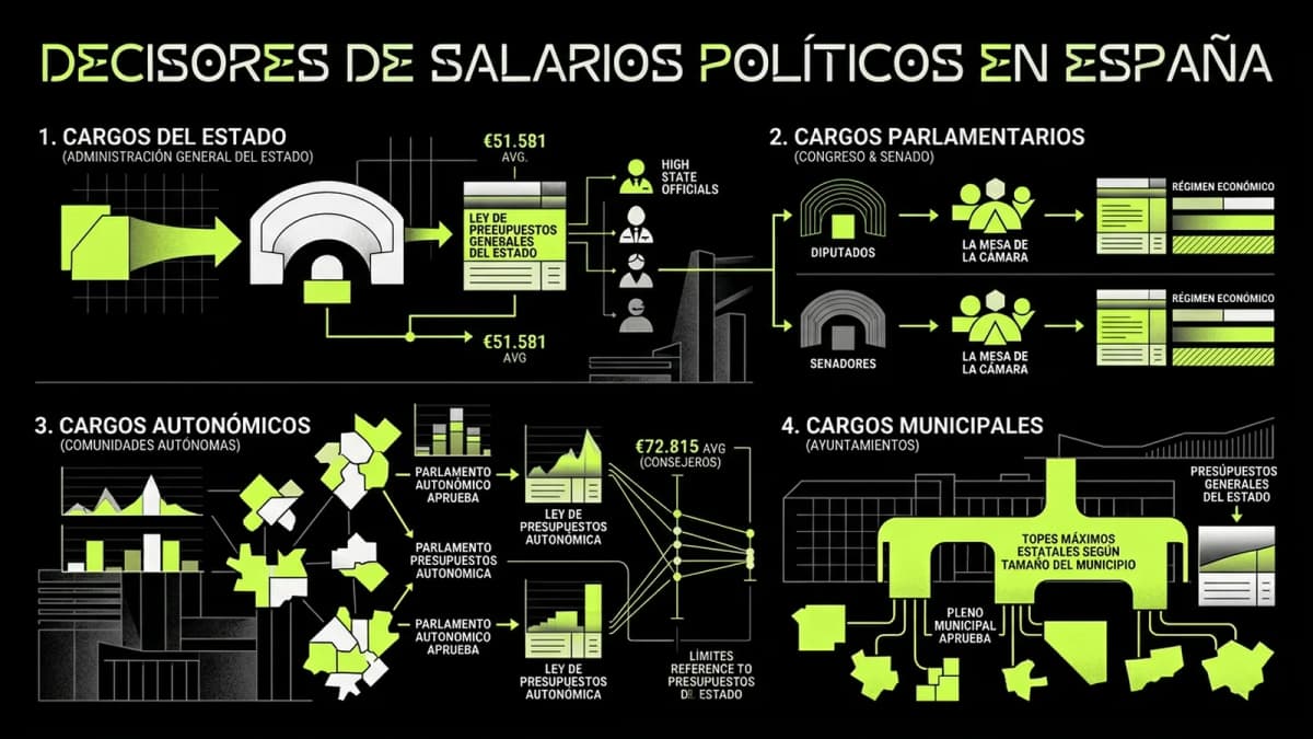 Infografía resumen del artículo: ¿Quién decide cuánto cobra un político?