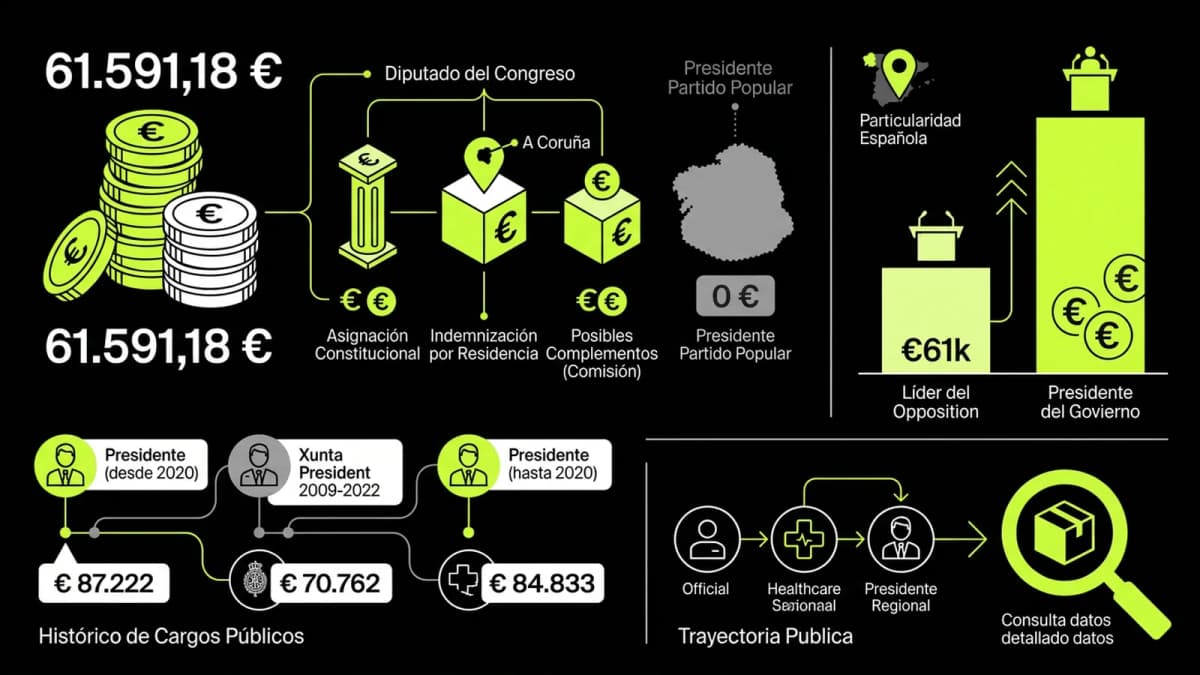 Infografía resumen del artículo: Sueldo de Alberto Núñez Feijóo