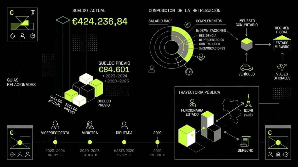 Infografía resumen del artículo: Sueldo de Teresa Ribera